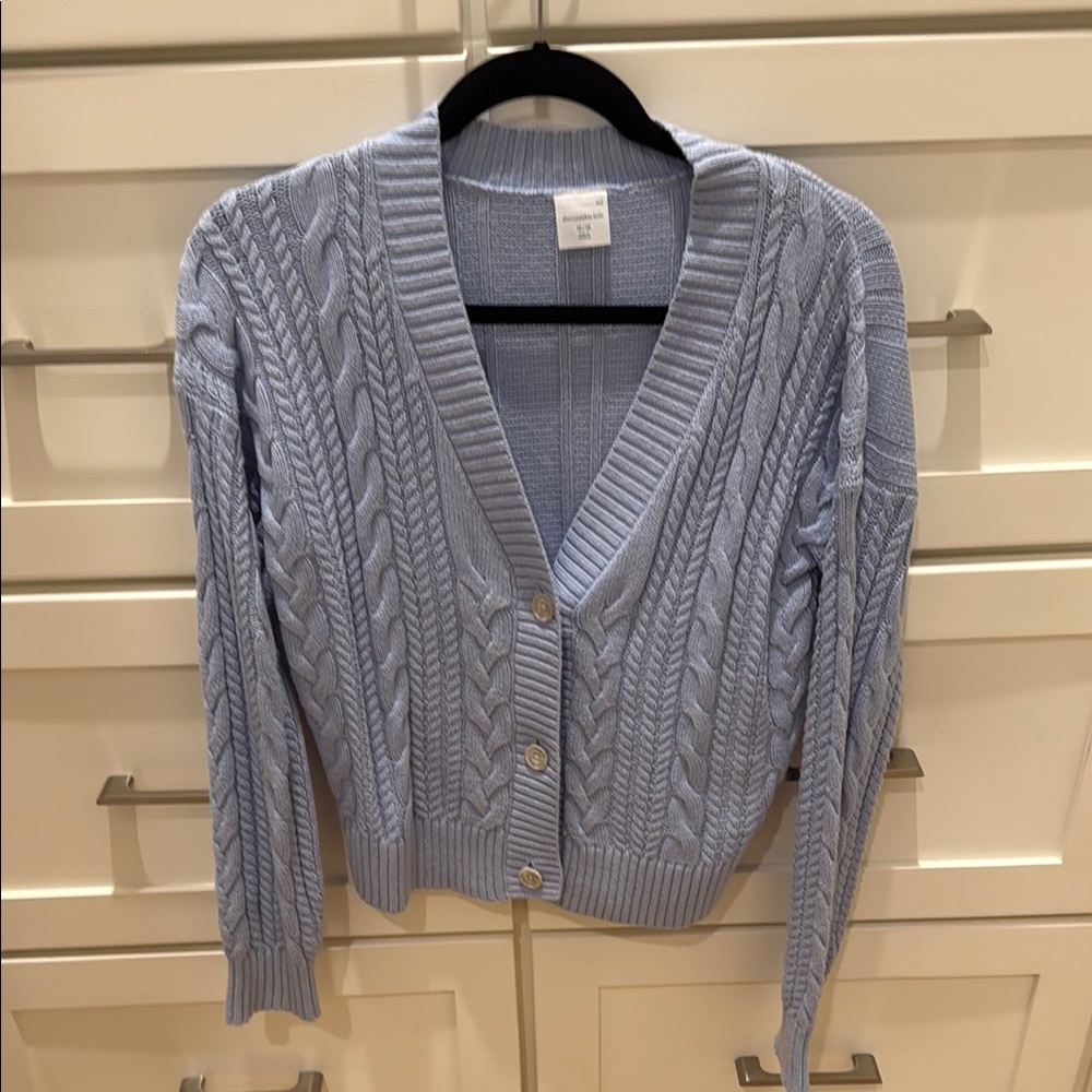 Abercrombie kids light blue cardigan